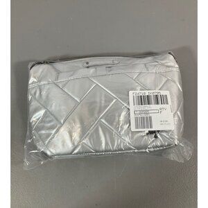 Lug Flare 2 Metallic Silver Crossbody Bag - RFID, Retractable Key, Pen Holder, C